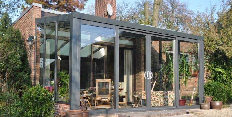Kundebillede: Aluminiums terrasse tag Poly fritstående