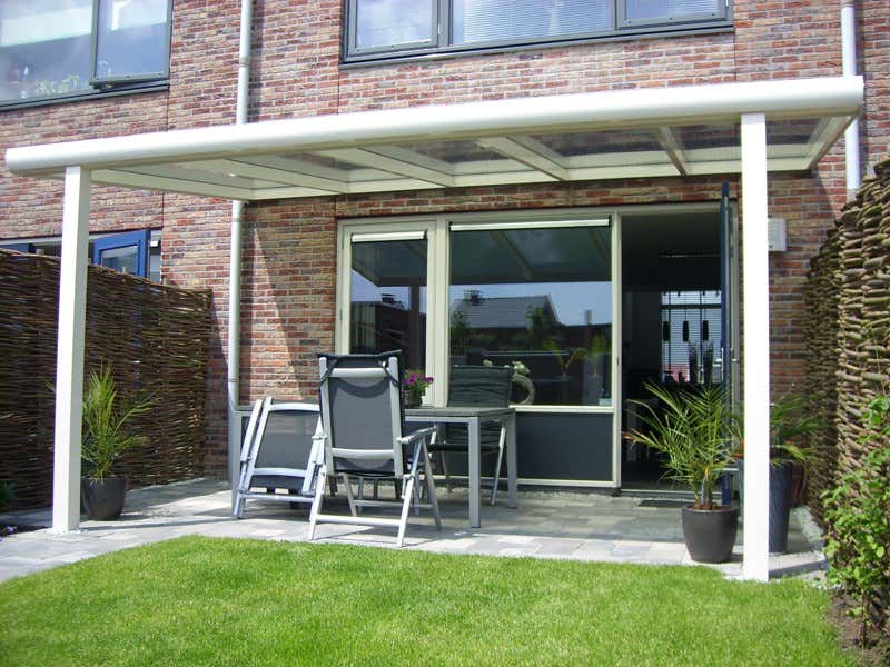 Kundebillede: Aluminiums terrasse tag Poly fritstående