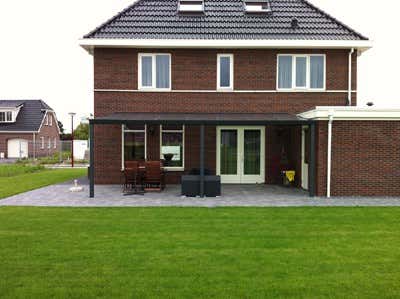 Kundebillede: Aluminiums terrasse tag Poly fritstående