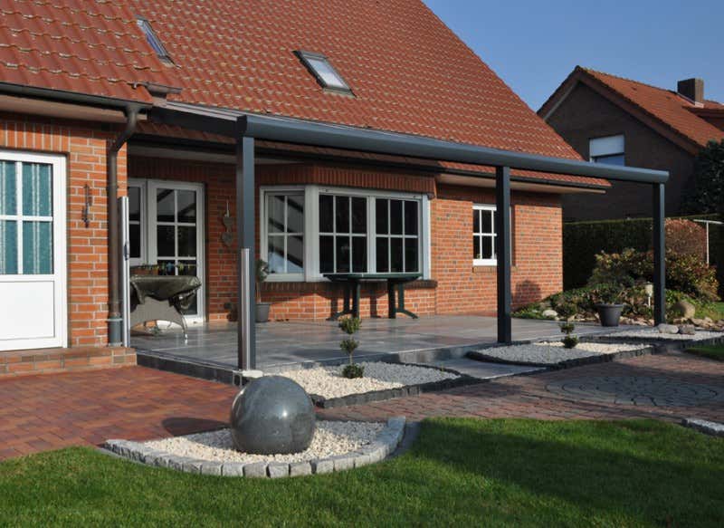 Kundebillede: Aluminiums terrasse tag Poly fritstående
