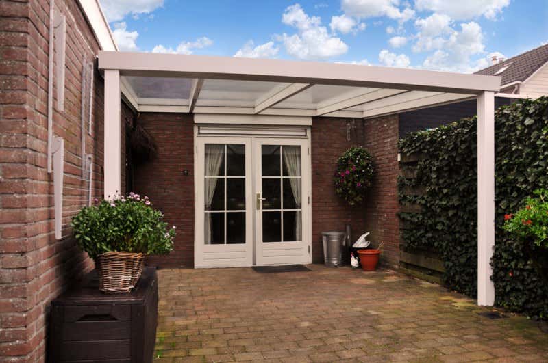 Kundebillede: Aluminiums terrasse tag Poly fritstående