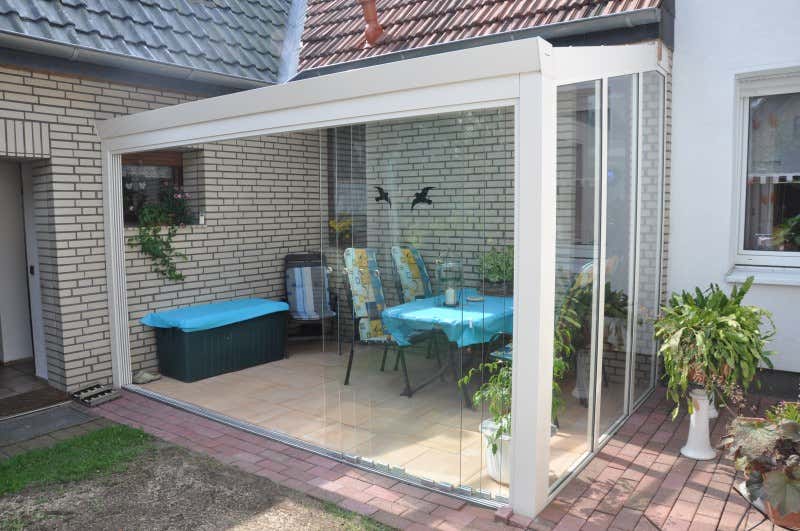 Kundebillede: Aluminiums terrasse tag Poly fritstående