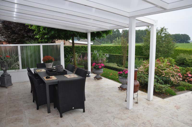 Kundebillede: Aluminiums terrasse tag Poly fritstående
