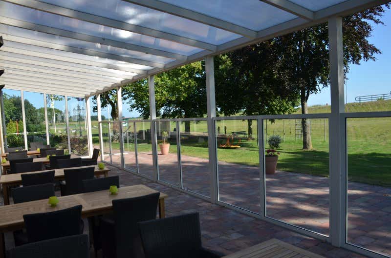 Kundebillede: Aluminiums terrasse tag Poly fritstående
