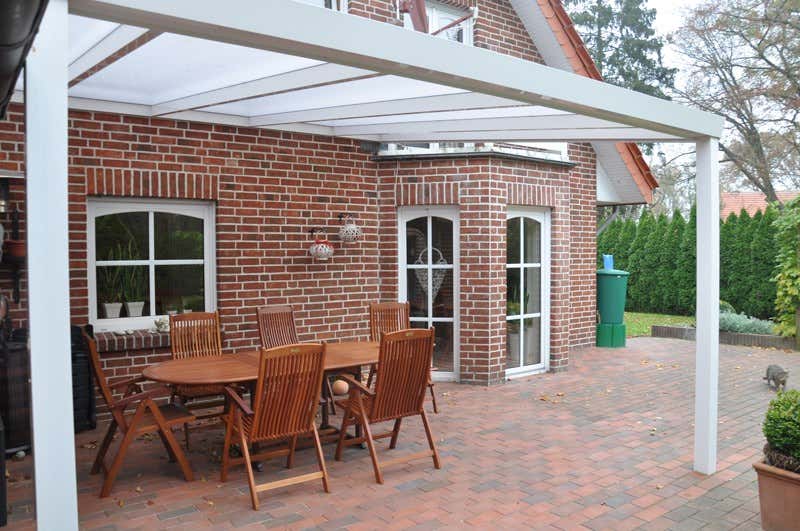 Kundebillede: Aluminiums terrasse tag Poly fritstående