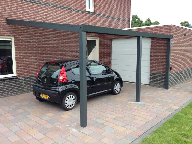 Kundebillede: Aluminiums terrasse tag Poly fritstående