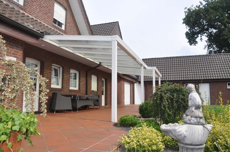 Kundebillede: Aluminiums terrasse tag Poly fritstående