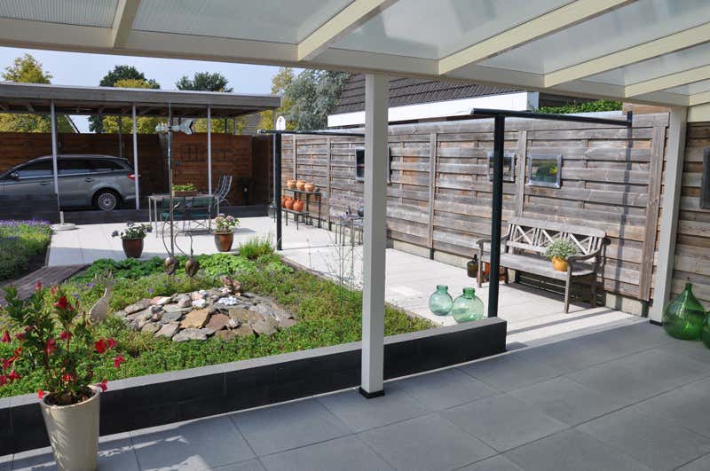 Kundebillede: Aluminiums terrasse tag Poly fritstående