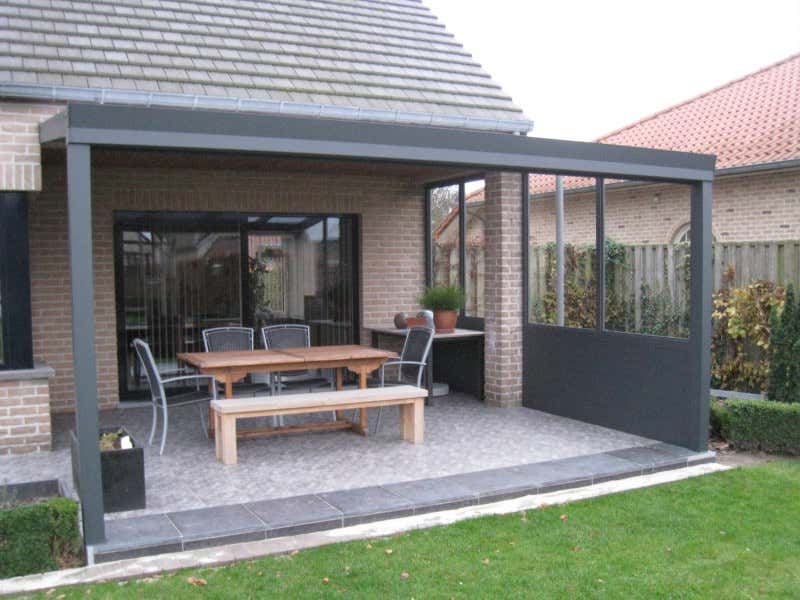 Kundebillede: Aluminiums terrasse tag Poly fritstående