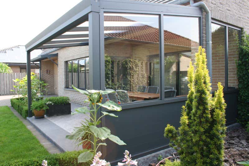 Kundebillede: Aluminiums terrasse tag Poly fritstående