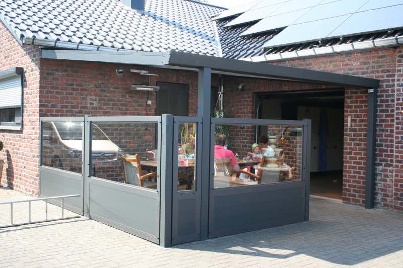Kundebillede: Aluminiums terrasse tag Poly fritstående