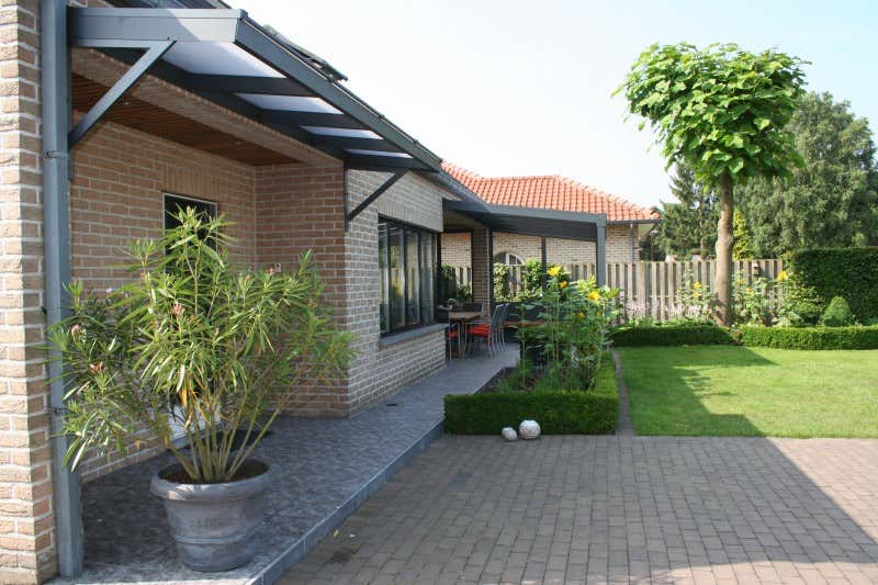 Kundebillede: Aluminiums terrasse tag Poly fritstående