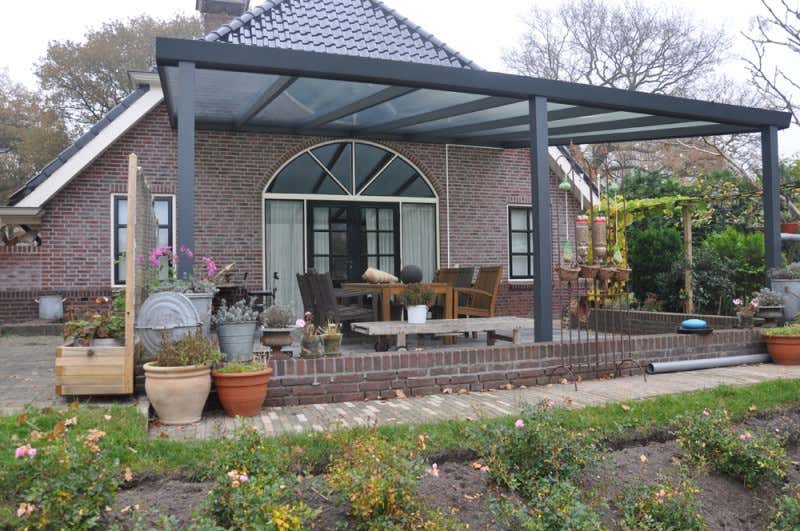 Kundebillede: Aluminiums terrasse tag Poly fritstående