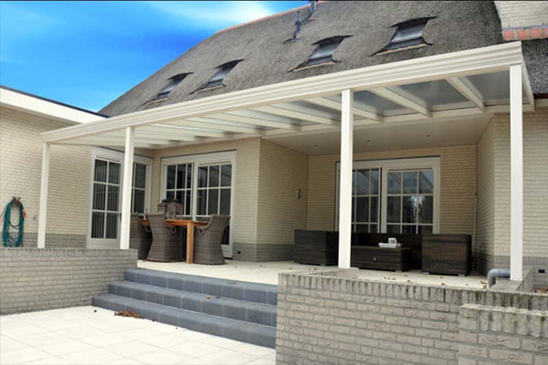 Kundebillede: Aluminiums terrasse tag Poly fritstående