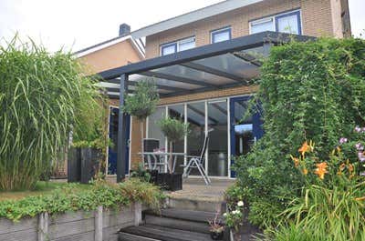 Kundebillede: Aluminiums terrasse tag Poly fritstående