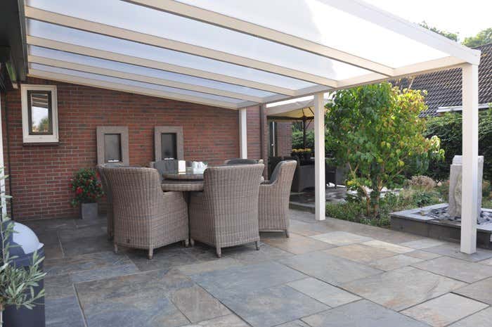 Kundebillede: Aluminiums terrasse tag Poly fritstående