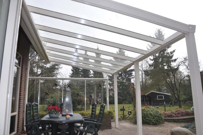 Kundebillede: Aluminiums terrasse tag Poly fritstående