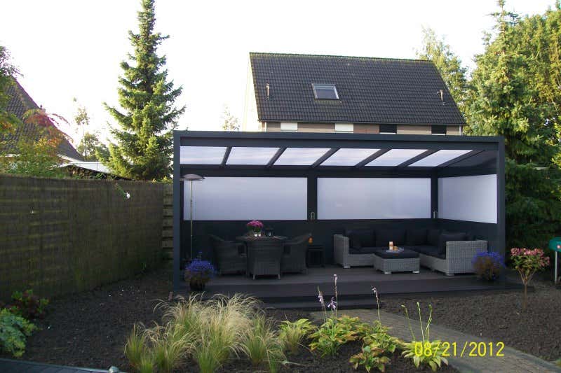 Kundebillede: Aluminiums terrasse tag Poly fritstående