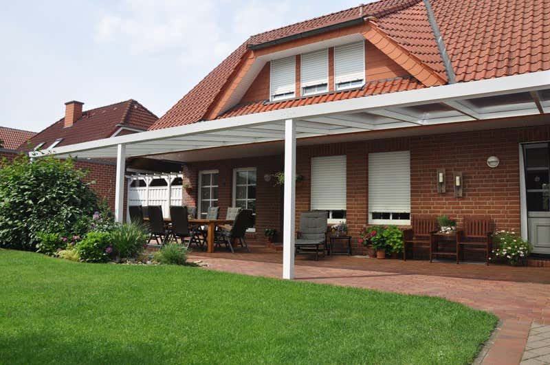 Kundebillede: Aluminiums terrasse tag Poly fritstående
