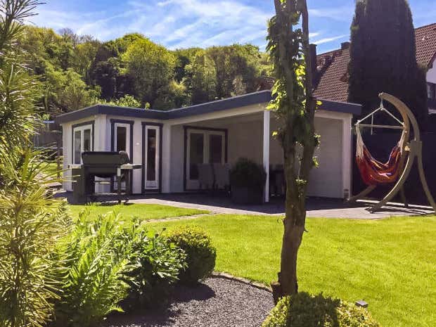 Kundebillede: Havehus med fladt tag model Quinta ISO