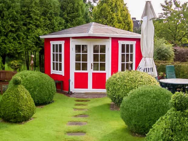 Kundebillede: 5-kantet havehus model Monica