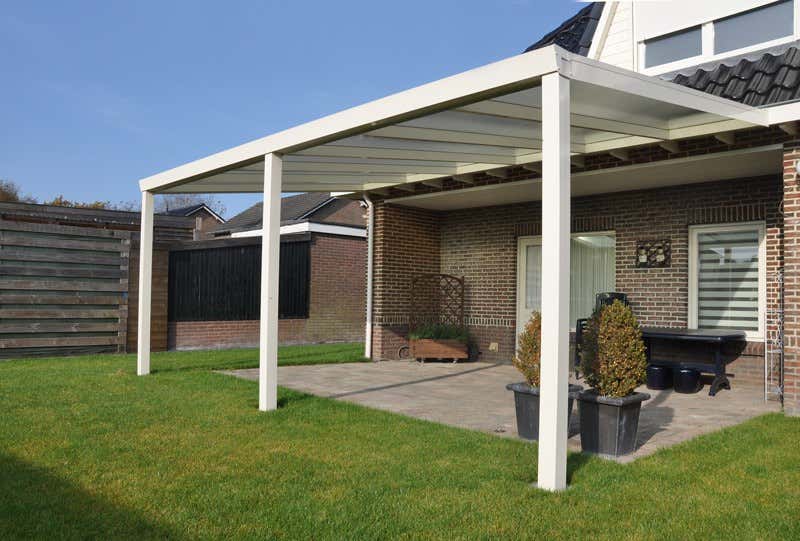 Kundebillede: Aluminiums terrasse tag Poly fritstående