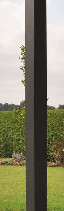 Aluminiumsstolpe 2 mm - L 350 cm