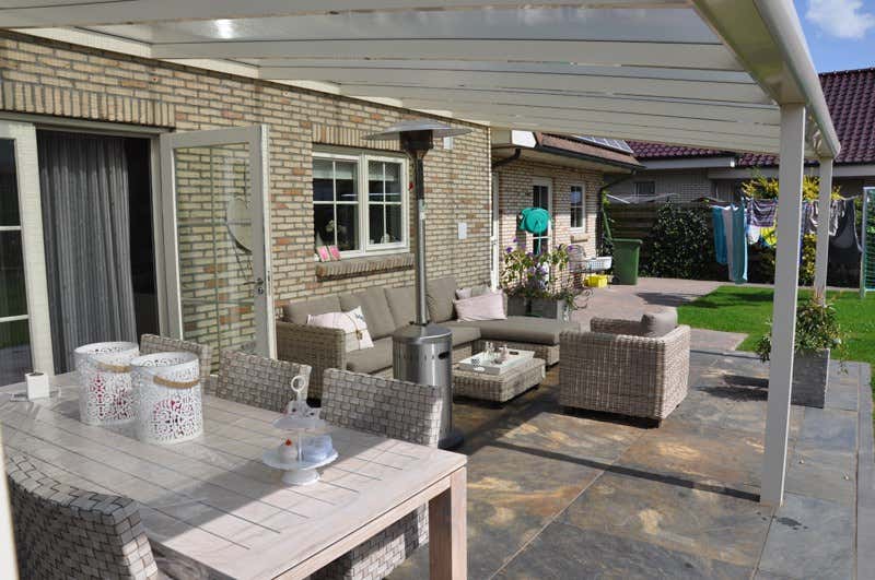 Kundebillede: Aluminiums terrasse tag Poly fritstående