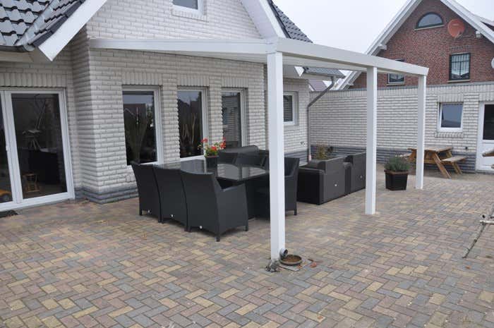 Kundebillede: Aluminiums terrasse tag Poly fritstående
