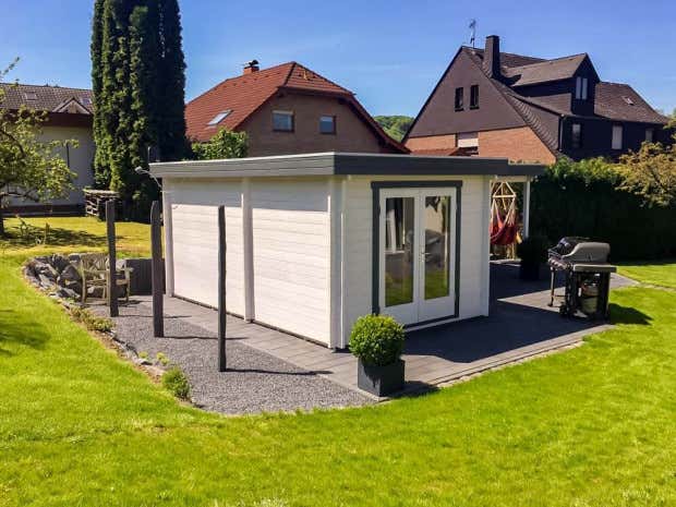Kundebillede: Havehus med fladt tag model Quinta ISO