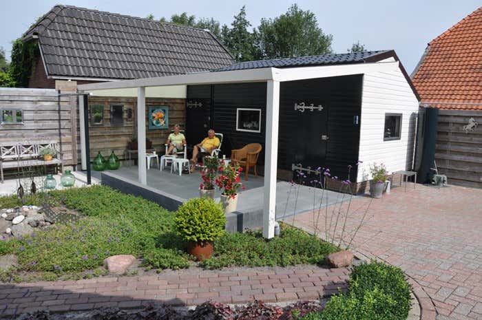 Kundebillede: Aluminiums terrasse tag Poly fritstående